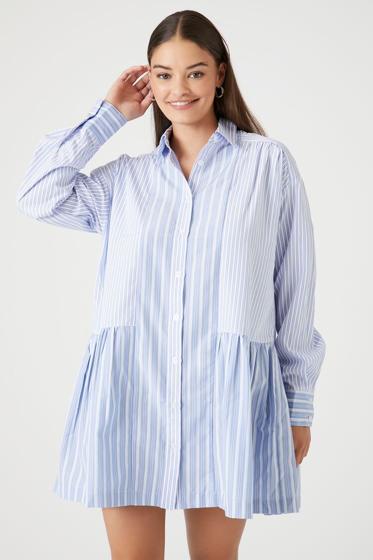 Striped Poplin Shirt Dress | Forever 21 (US)