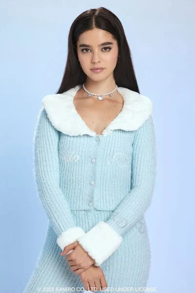 Faux Fur Hello Kitty Cardigan Sweater | Forever 21 | Forever 21 (US)