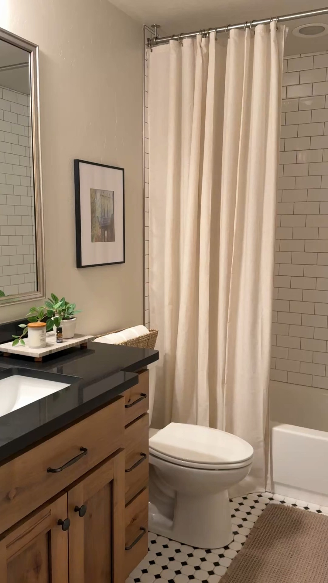 Shop my guest bathroom products! The extra long shower curtain is a great trick to make a bathroom feel bigger.

#LTKHome #LTKFindsUnder50 #LTKWatchNow