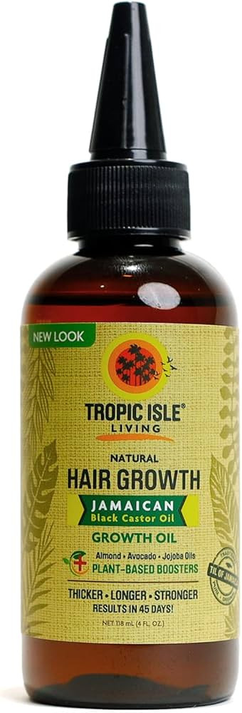 Tropic Isle Living Jamaican Black Castor Oil Hair Growth Oil 4oz | With Plant-Based Boosters Almo... | Amazon (US)