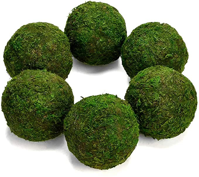 Farmoo Moss Balls Preserved All Natural, 3.5"-Set of 6 (Natural Green) | Amazon (US)