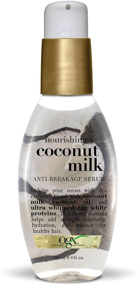 OGX Nourishing + Coconut Milk Anti-Breakage Serum, 4 Fl Oz | Amazon (US)