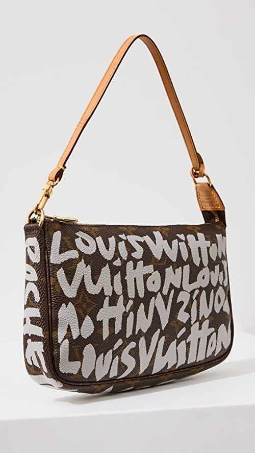 What Goes Around Comes Around Louis Vuitton Grey Sprouse Pochette Accessories V2 Bag | SHOPBOP | Shopbop
