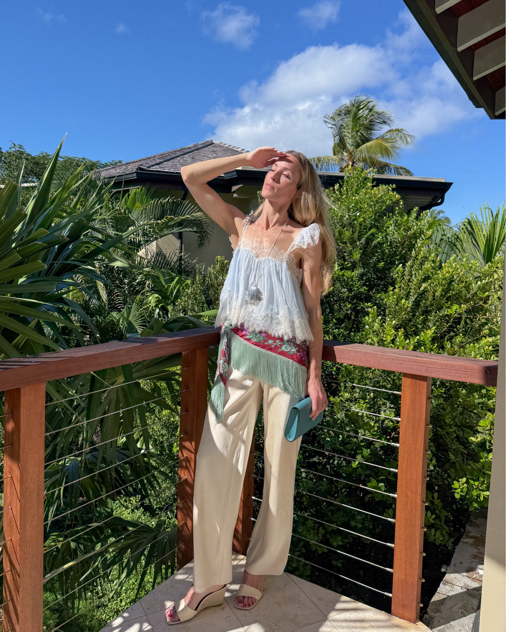 Size S top, size XS pants, scarf one size, shoes old (similar linked!)

Vacation outfits, resort outfits, resortwear, resort wear, vacation outfit ideas, beach vacation outfits

#LTKTravel #LTKootd #LTKSeasonal