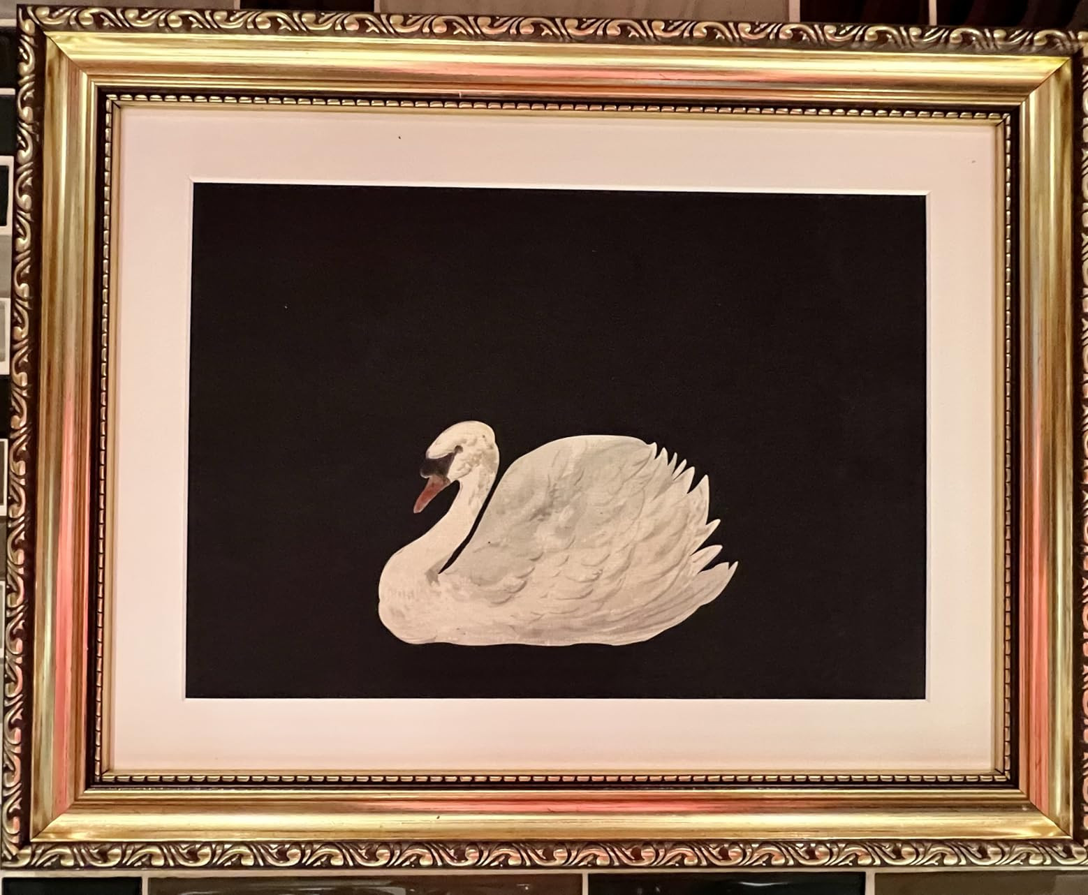 Amazon.com: VIYYIEA Gold Framed Wall Art Canvas Print Home Decor Swan Wall Decorations Grace Swan... | Amazon (US)