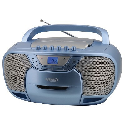 JENSEN® CD-590 1-Watt Portable Stereo CD and Cassette Player/Recorder with AM/FM Radio and Bluetooth® (Light Blue) | Target