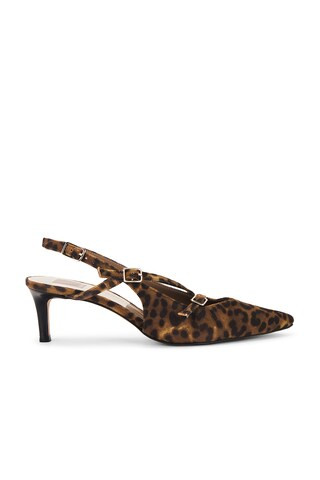 Pamla Mid Sling Back Heel in Leopard | Revolve Clothing (Global)