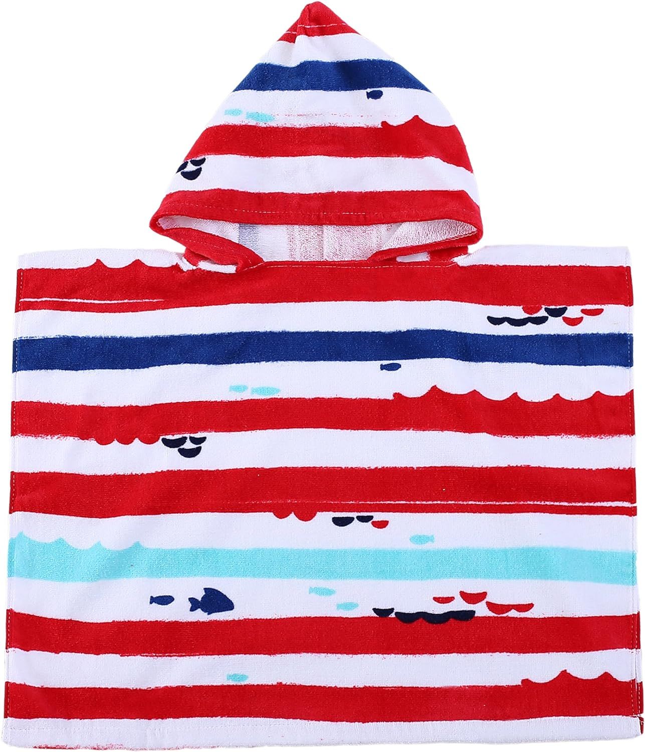 Stripe Kids Baby Hooded Bath/Beach/Pool Towel 100% Cotton | Amazon (US)