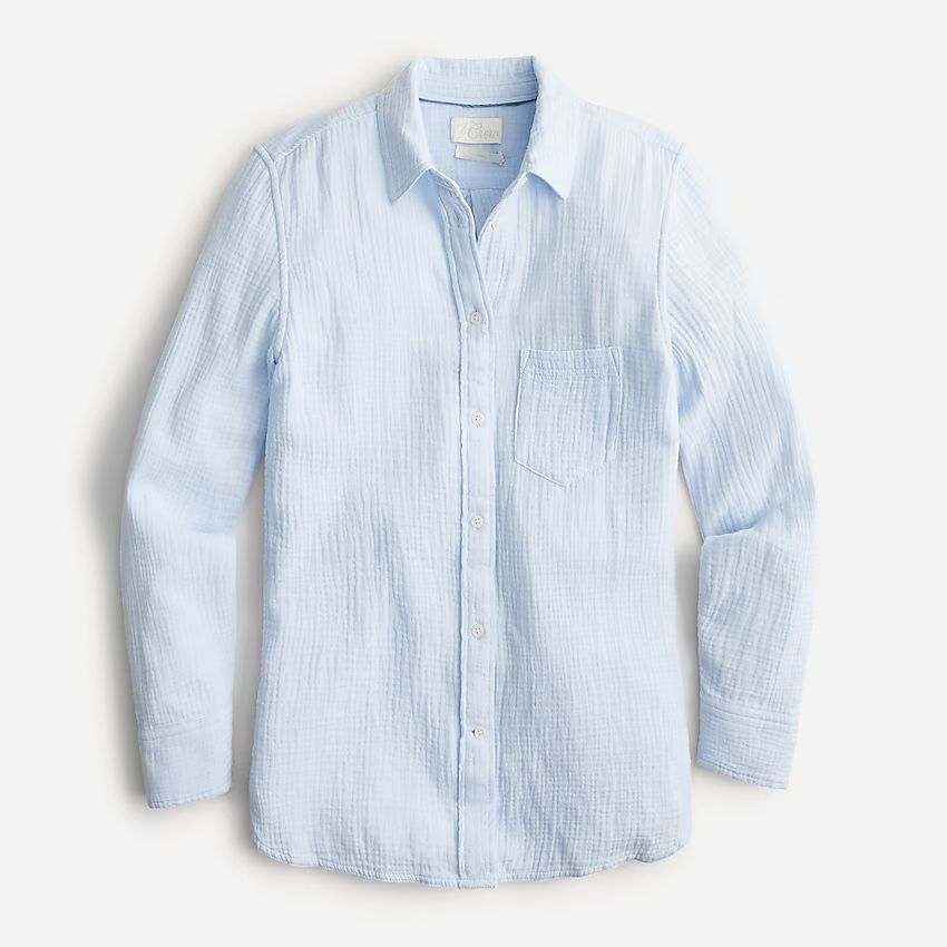 Classic-fit soft crinkle gauze shirt | J.Crew US