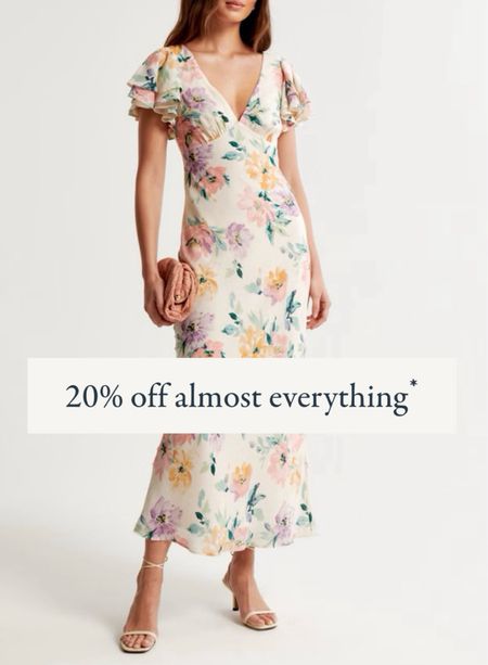 Spring dress 
Wedding guest dress 

Abercrombie 20% off sale

#LTKSeasonal #LTKfindsunder50 
#LTKfindsunder100 #LTKstyletip #LTKsalealert #LTKtravel