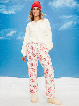 Mid-Rise Printed Flannel Pajama Pants for Women | Old Navy (US)