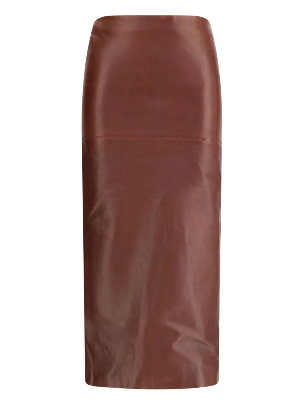 Petar Petrov leather pencil skirt - Brown | Farfetch Global