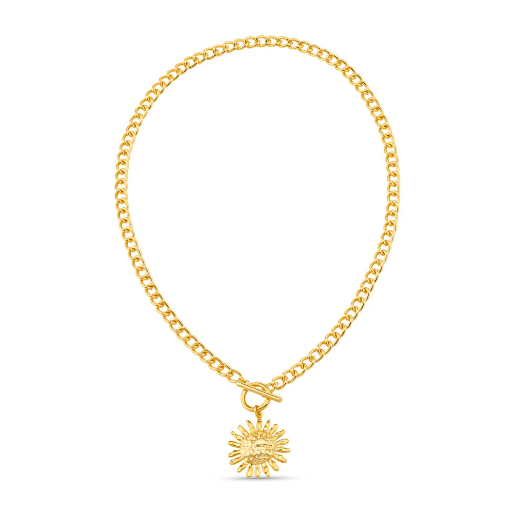 Molten Sun & T-Bar Necklace | Orelia