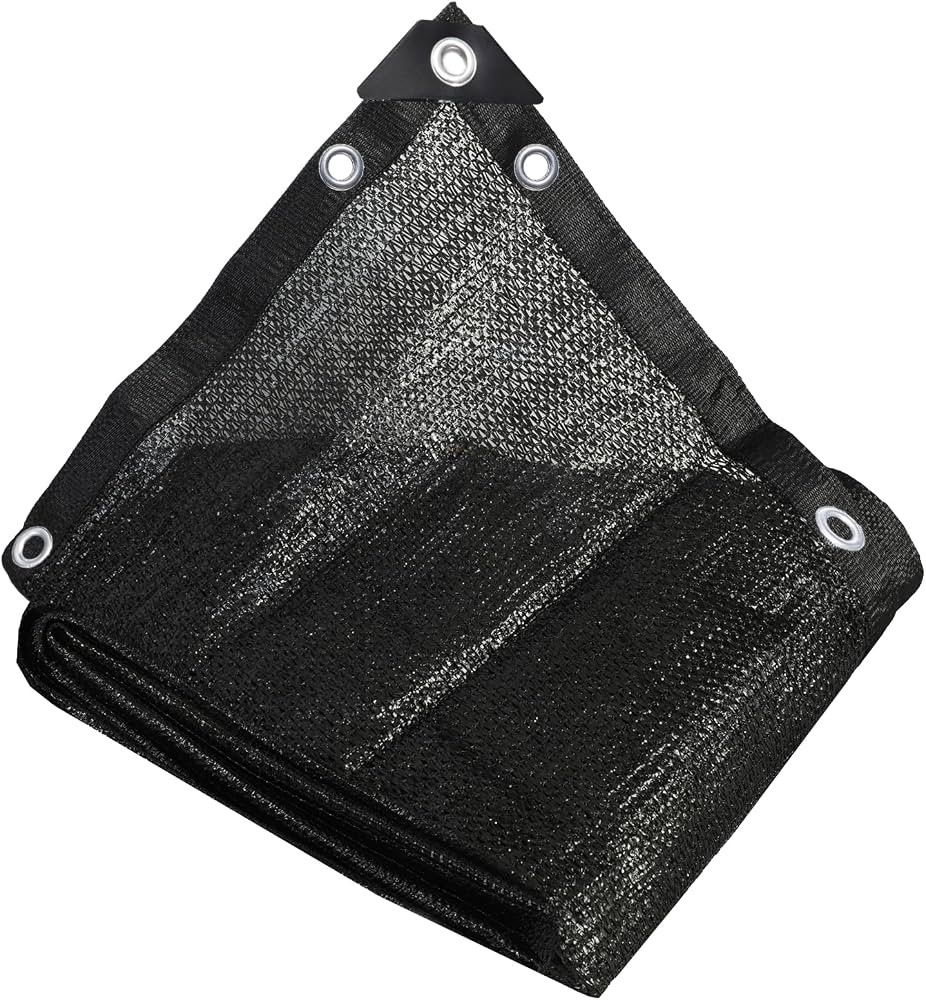 40% 6 ft X 8 ft Black Shade Cloth Taped Edge with Grommets for Outdoor Plant Cover Patio Tomatoes... | Amazon (US)