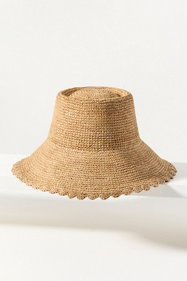 Wyeth Scalloped Straw Bucket Hat | Anthropologie (US)