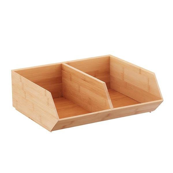Stackable Bamboo Storage Bins | The Container Store