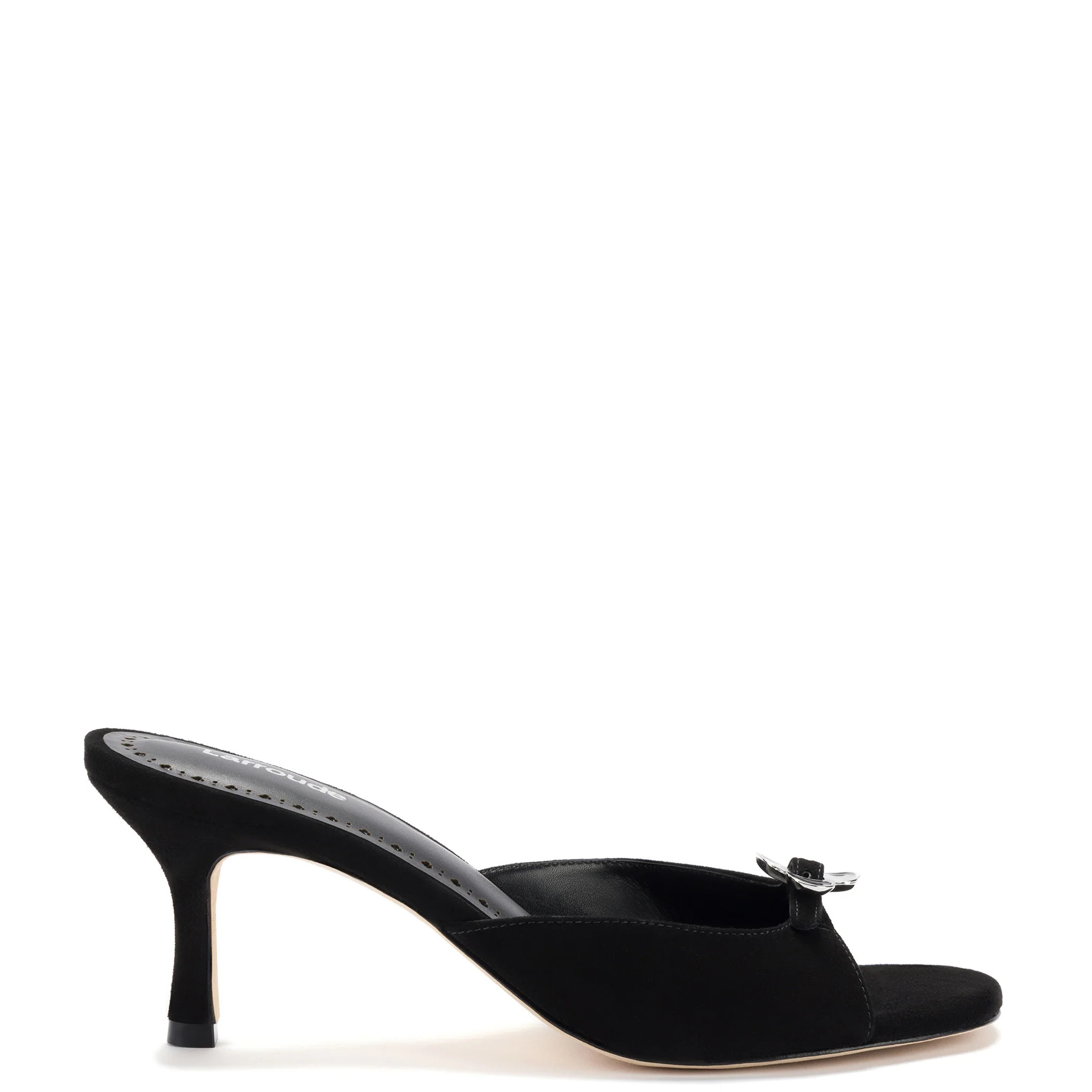 Daisy Mule In Black Suede | Larroude