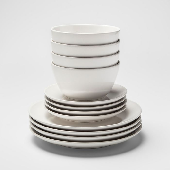 12pc Stoneware Avesta Dinnerware Set White - Project 62™ | Target