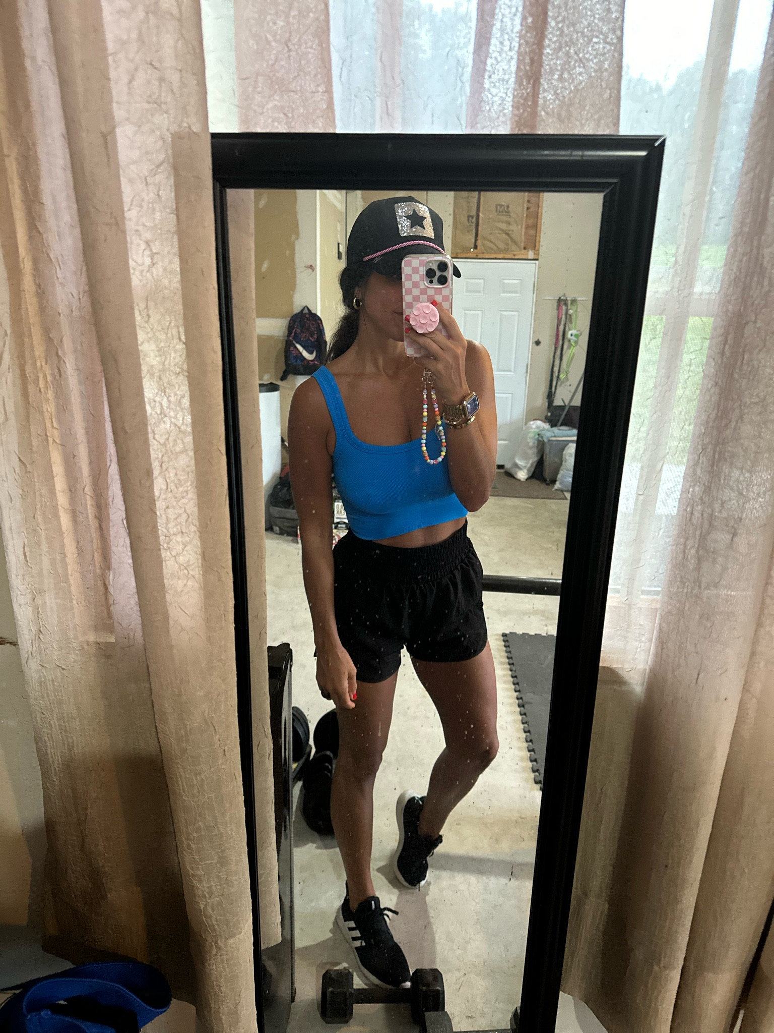 My workout fit today. Size small in top and medium in shorts

#LTKActive #LTKFindsUnder100 #LTKFitness