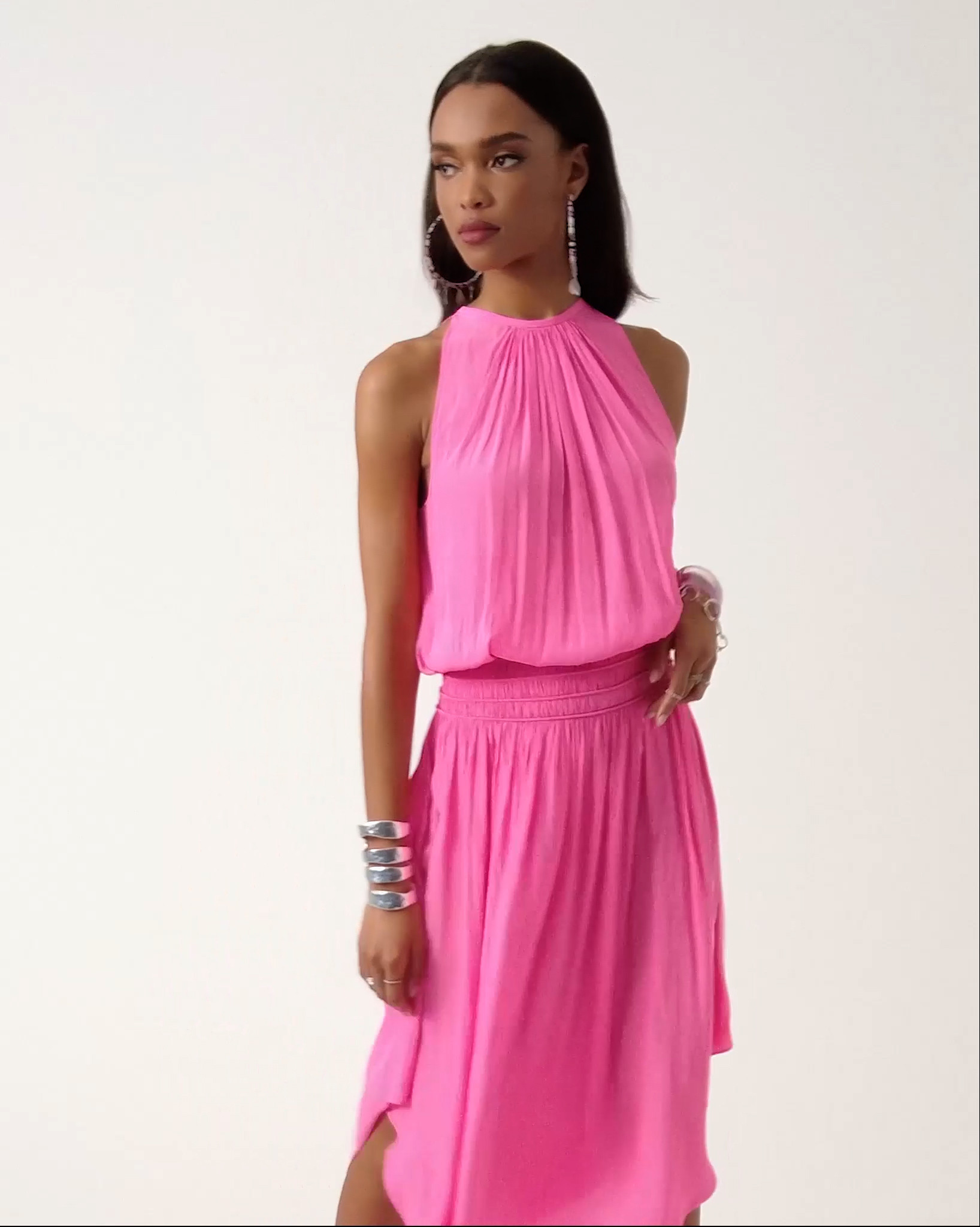 Audrey Smocked Midi Dress | Ramy Brook