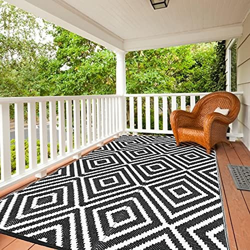 Reversible pp Mats, Plastic Straw Rug, Modern Area Rug, Large Floor Mat and Rug for Outdoors, RV,... | Amazon (US)