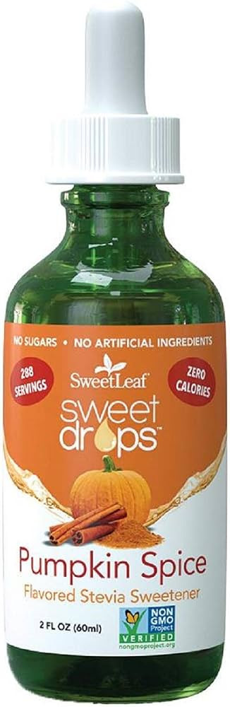 SweetLeaf Stevia Drops Liquid Sweetener, Pumpkin Spice - 2 Fl Oz, Pack of 1 | Amazon (US)