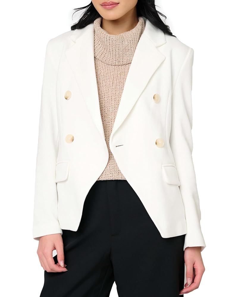 Women's Double Breasted Blazer, Casual Work Wear, Fitted Blazer Jacket Open Front Long Sleeve Sui... | Amazon (US)