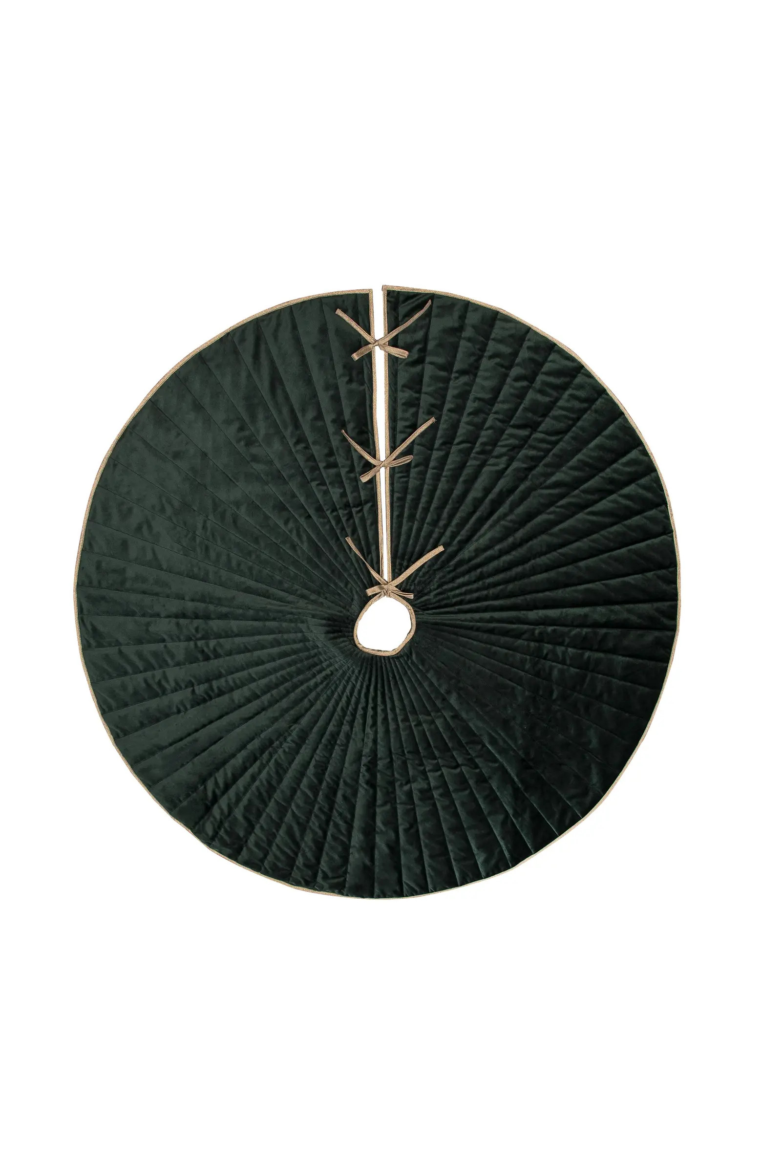 C&F Home Emerald Green Velvet Splendor Gold Trim 100% Polyester Christmas Tree Skirt 54" | Nordst... | Nordstrom