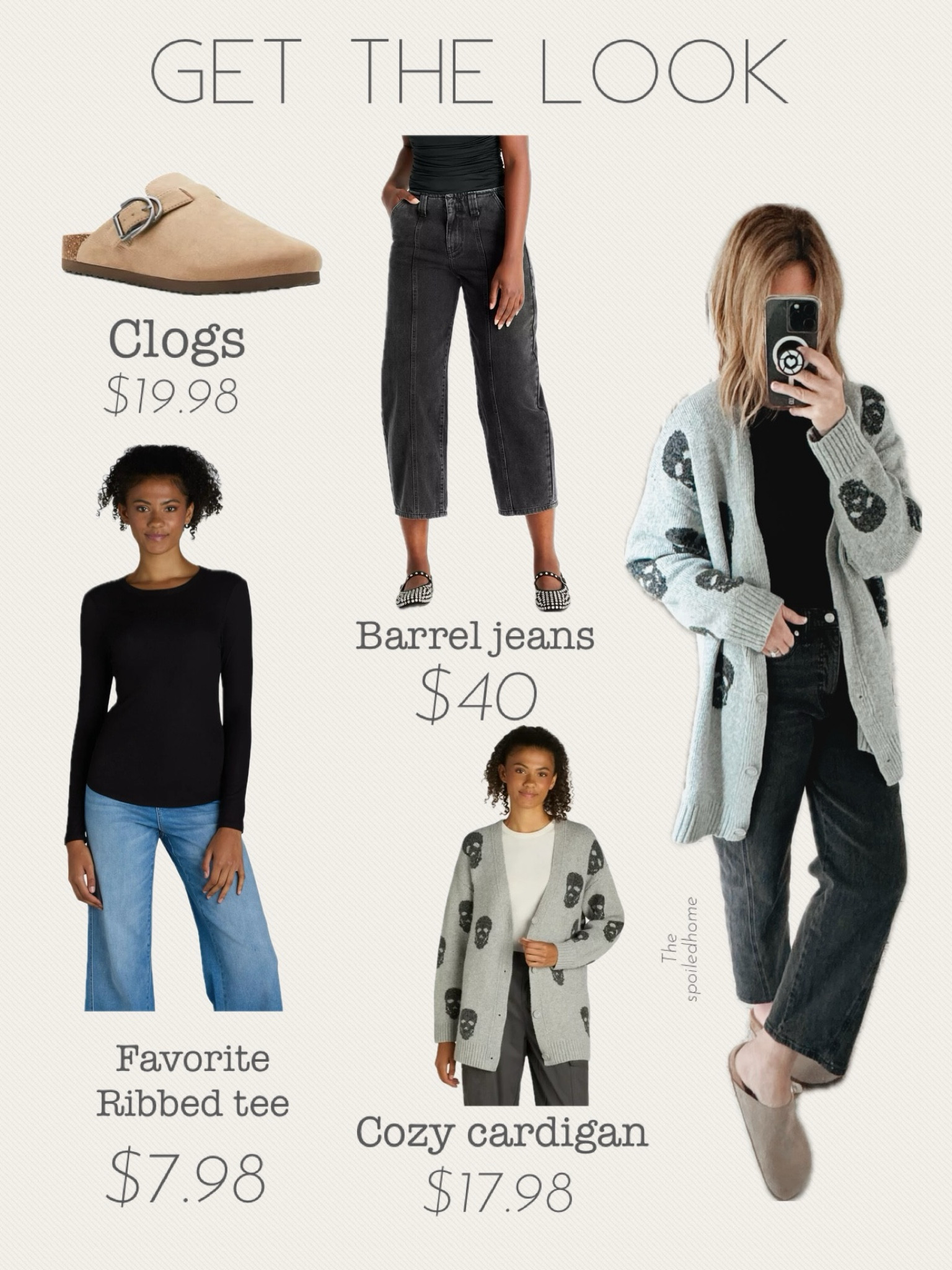 Cozy cardigan less than $20 
I sized up to a large for an oversized fit 
Size 4 in barrel jeans 

#LTKStyleTip #LTKFindsUnder50 #LTKOver40