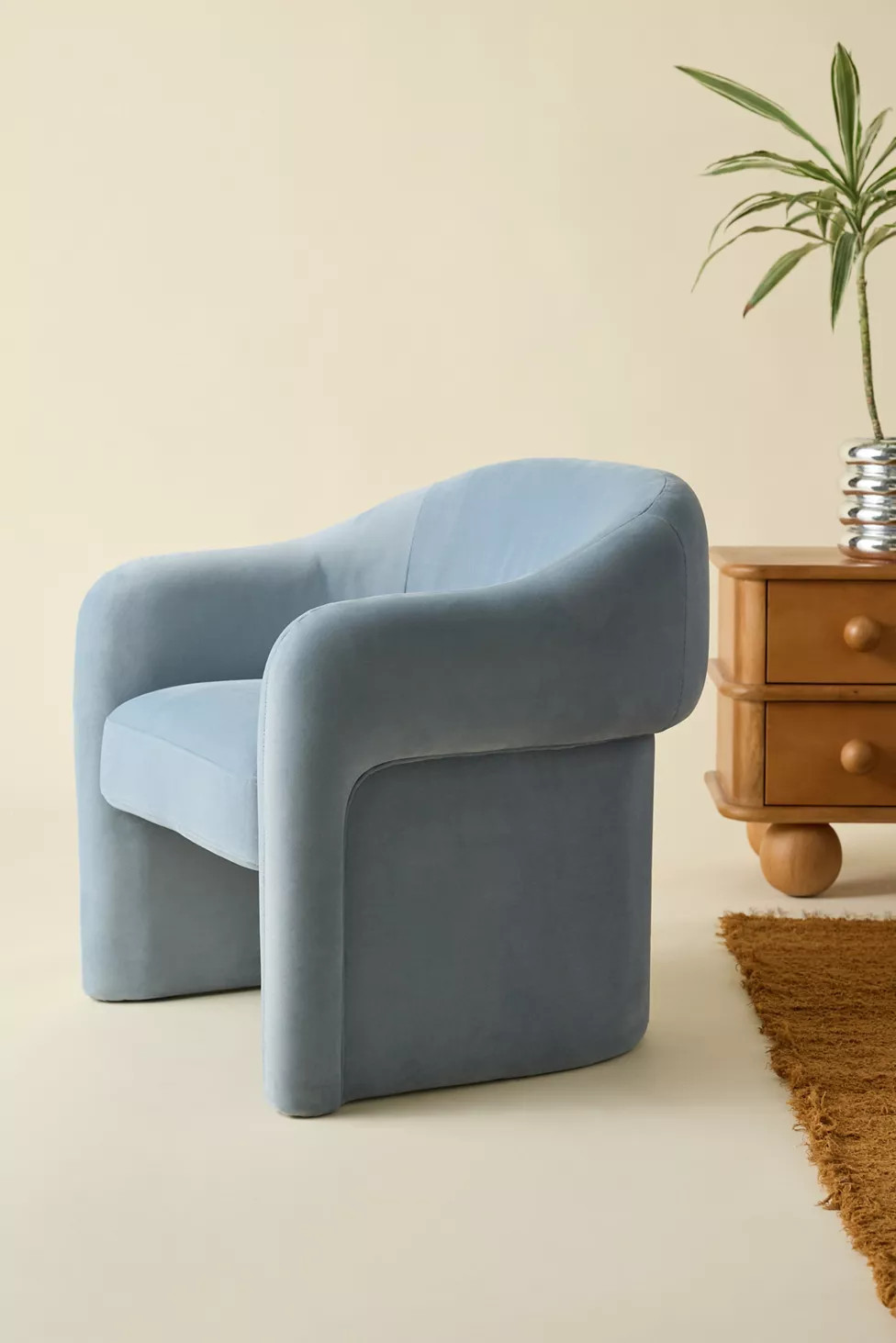 Skye Curving Upholstered Arm Chair | Urban Outfitters (US and RoW)