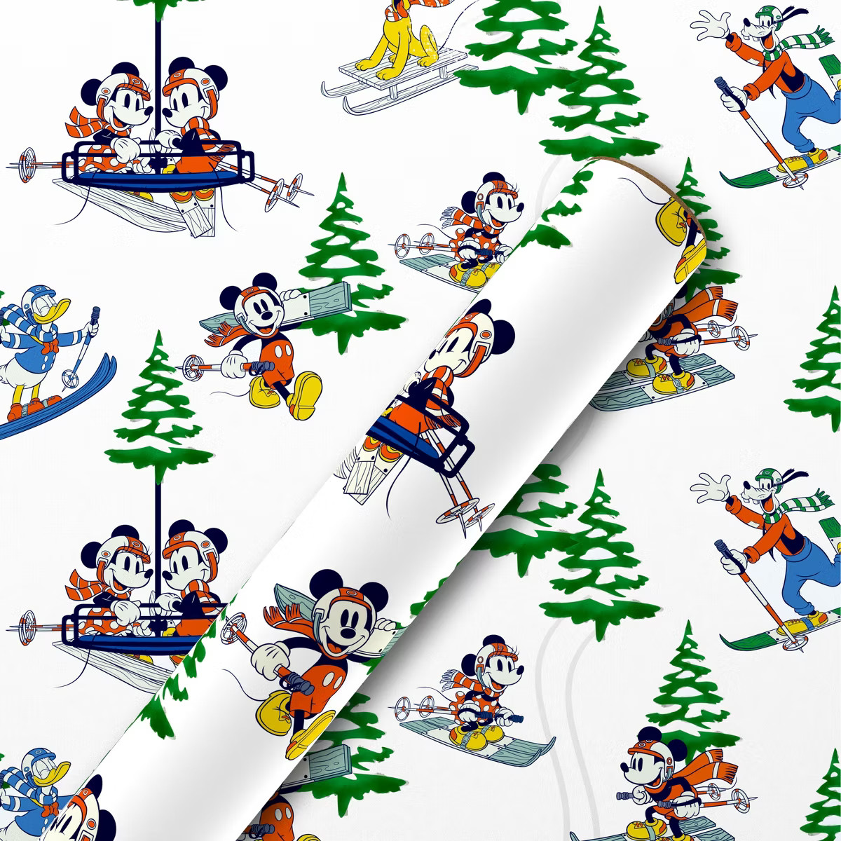 30" 25sq ft Christmas Roll Wrap Mickey & Friends | Target