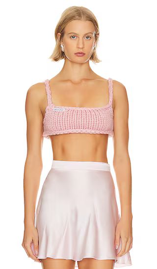 Block Colossal Knit Bralette in Pink | Revolve Clothing (Global)