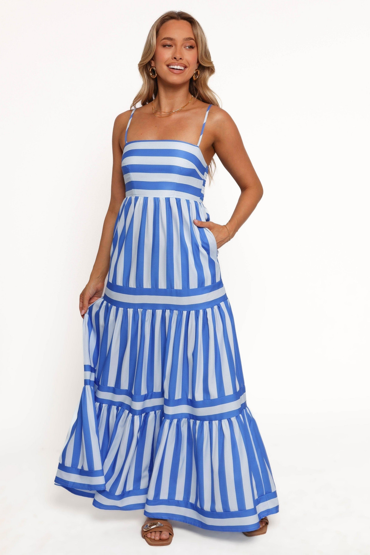 Petal and Pup Women's Emry Maxi Dress - Blue Stripe - Blue stripe | Macy's
