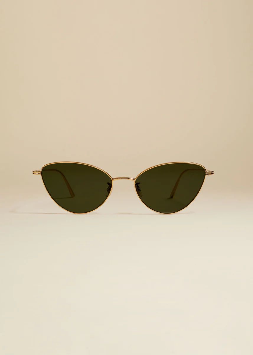The KHAITE x Oliver Peoples 1998C in Gold and Vibrant Green | Khaite