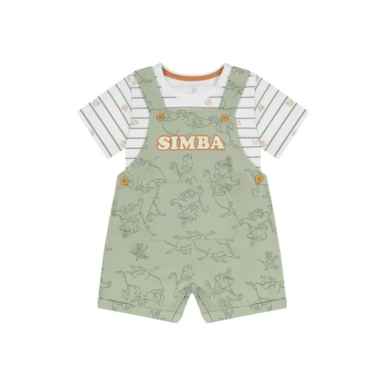 Lion King Simba Baby Boy Shortall Set, Sizes 0/3 Months-24 Months | Walmart (US)