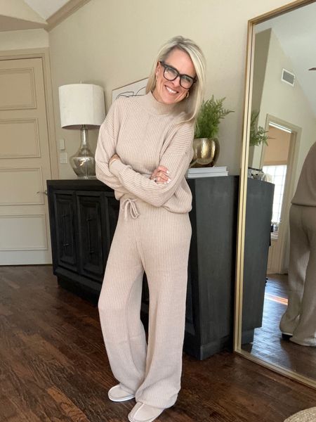 In my loungewear era! The sweater set is so good.
Wearing a small and fits true to size.
So comfortable!! 
Would make a welcome gift to anyone on your list

These slippers are cute and very comfortable, I sized up one size

Gibsonlook, Walmart fashion 

#LTKHoliday #LTKSeasonal #LTKGiftGuide