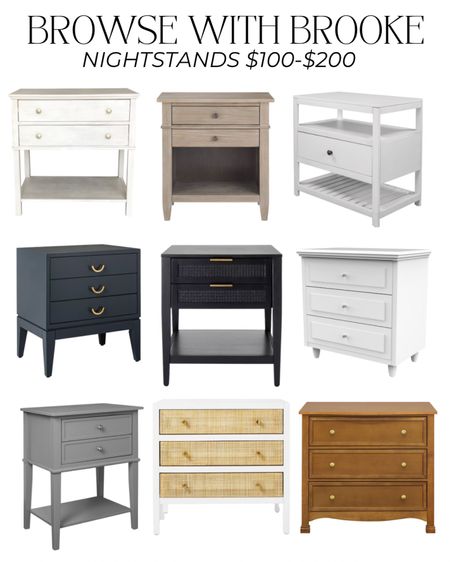 Browse with me! I did a round up of nightstands for every budget. This mix is all under $200 from a mix of retailers 👏🏼

Nightstands, budget friendly nightstand, under 200 nightstand, bedroom furniture, neutral nightstand, modern nightstand, traditional bedroom, modern bedroom, guest room, primary bedroom, white nightstand, wooden nightstand, black nightstand, Walmart, Walmart home, target, target home, Amazon, Amazon home

#LTKunder100 #LTKhome #LTKstyletip