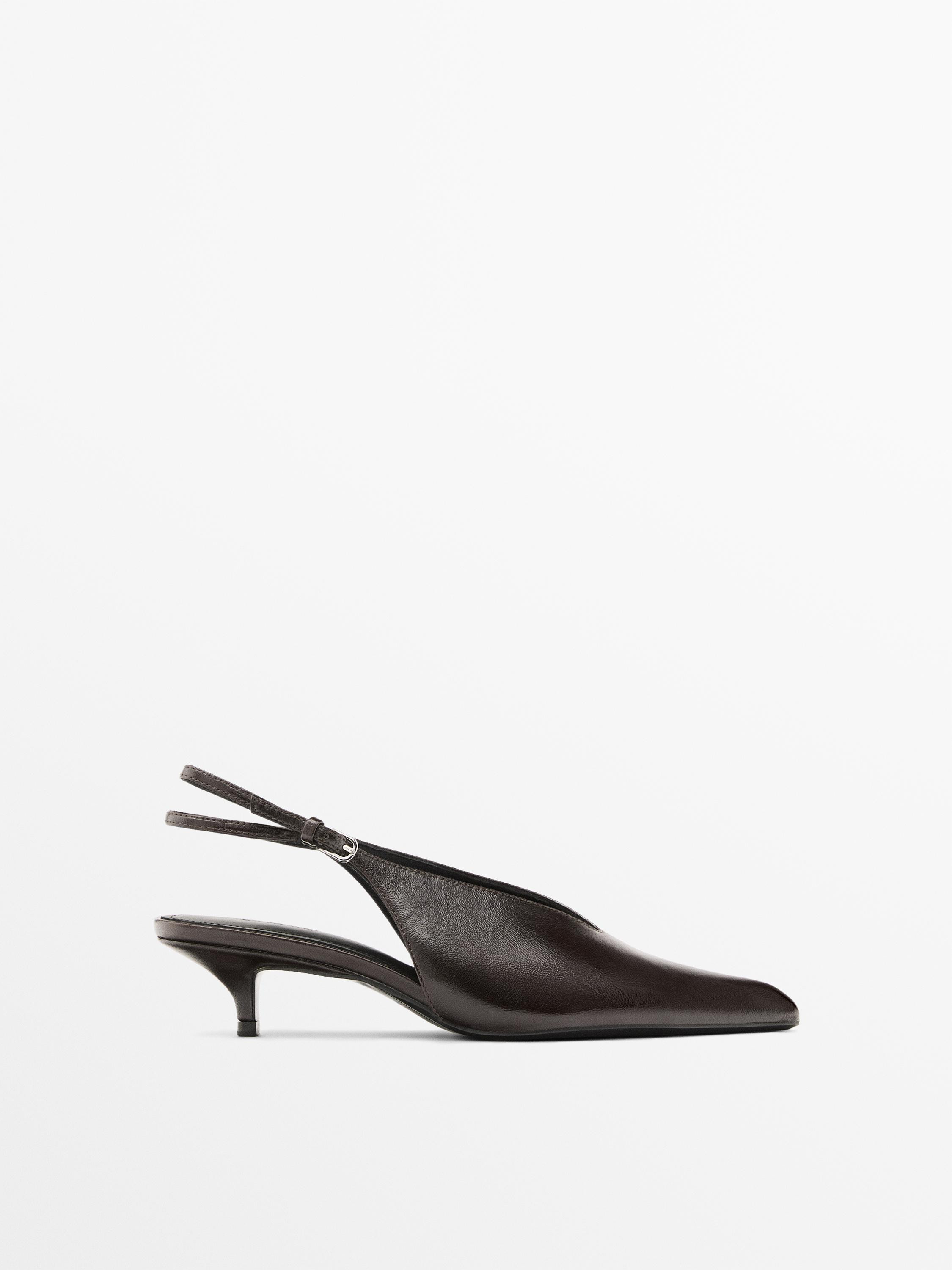 Offener Leder-Pumps | Massimo Dutti DE