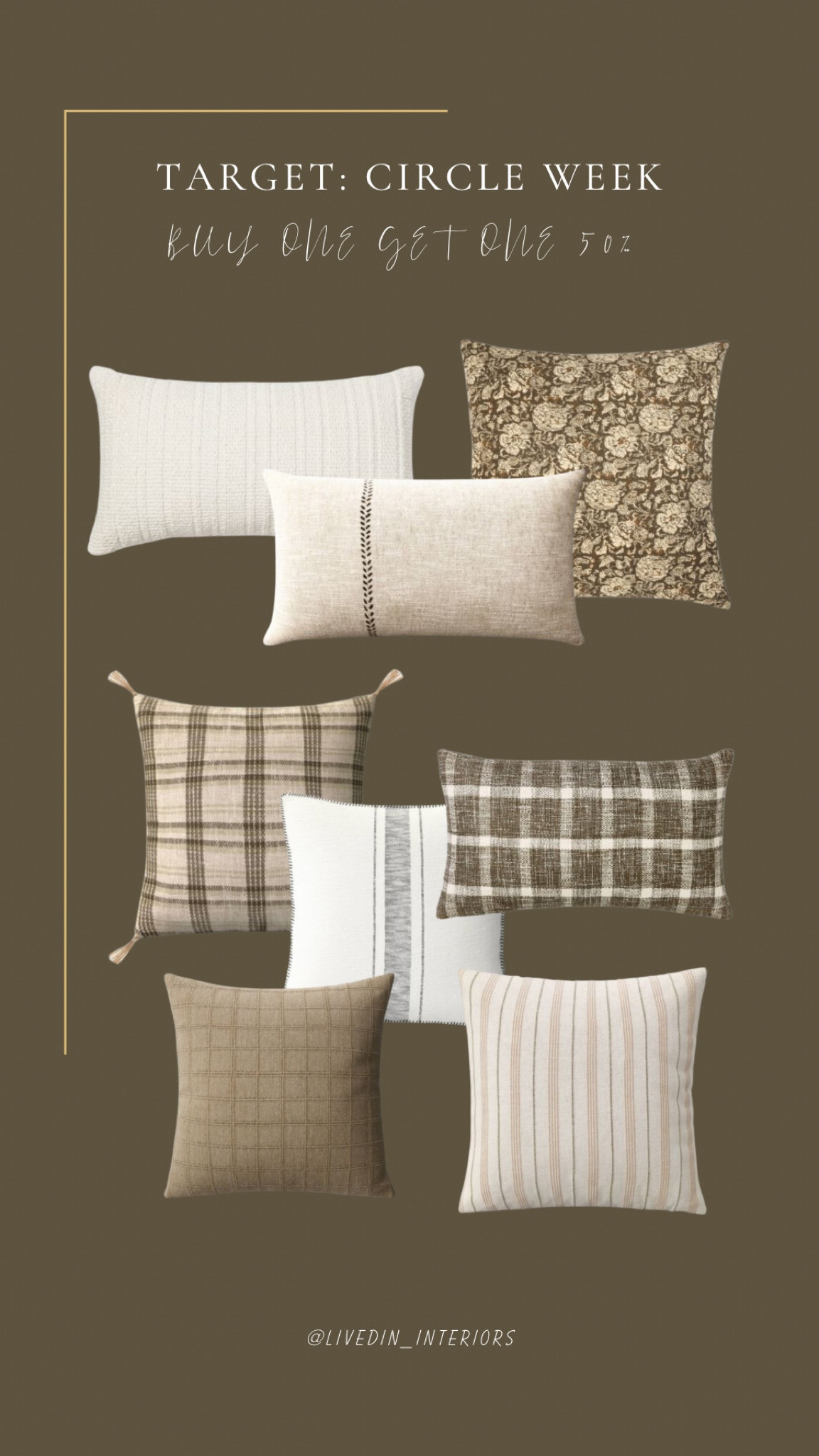 Some target circle week deals that I will be shopping myself. Buy one get one 50% off throw pillows….I spy some of my favorites 👀 

Throw pillows, McGee and co. Studio McGee, target deals, target home, budget friendly, affordable home 

#LTKFindsUnder50 #LTKHome #LTKSummerSales