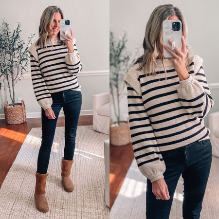 ⭐️ AMAZON STRIPED SWEATER / Sold in other colors / wearing a small / black jeans / UGG boots / 
TAP PICTURES BELOW TO SHOP EACH ITEM ⬇️


#LTKsalealert #LTKSeasonal #LTKunder50