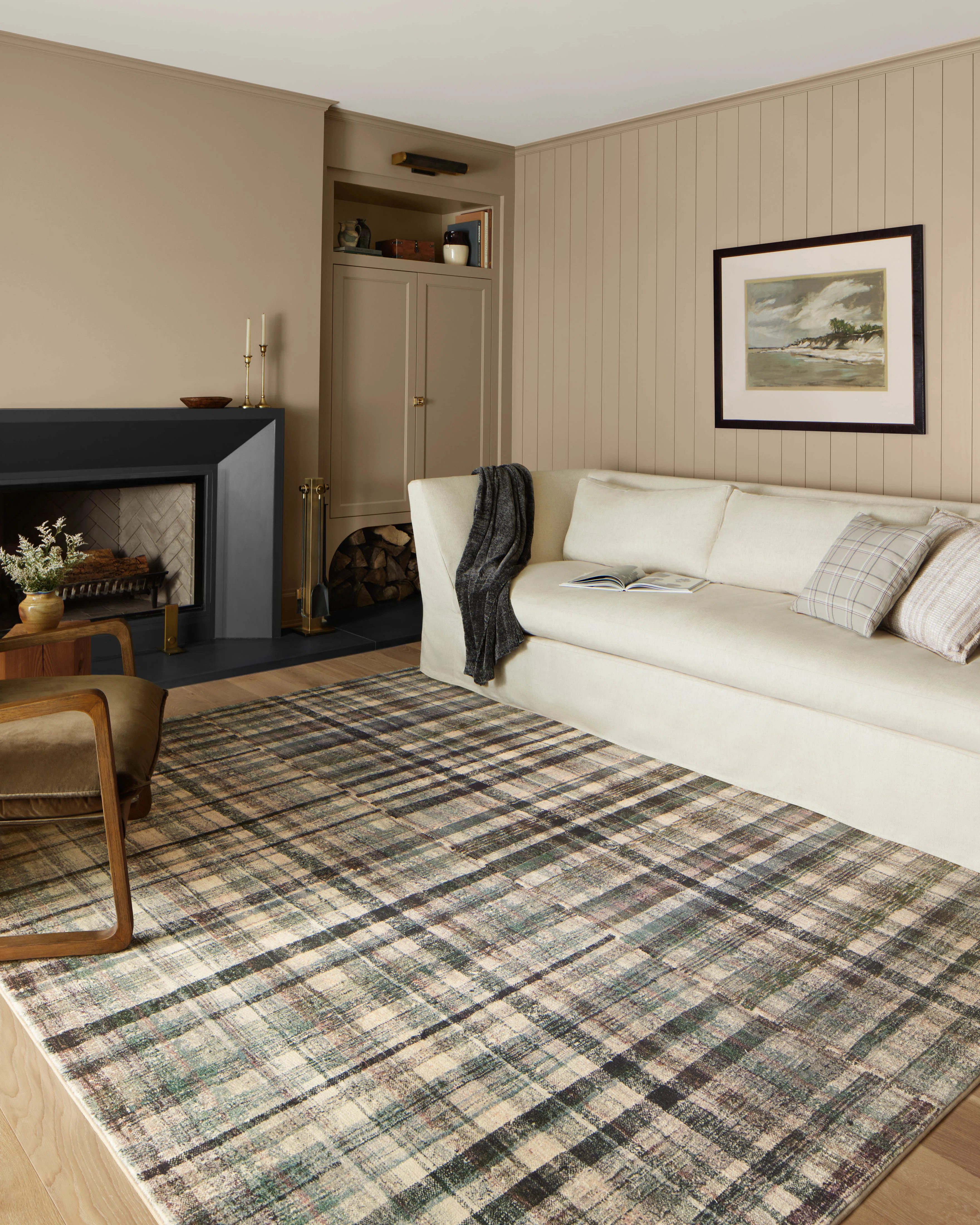 Chris Loves Julia x Loloi Humphrey Collection HUM-03 Forest/Beige/Pink, Contemporary Area Rug | Wayfair North America