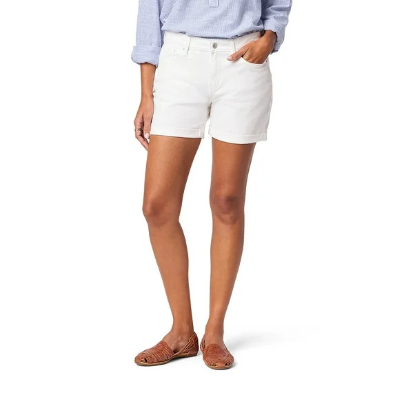 Levi Strauss Signature Women 5" Mid Rise Cuffed Short, Sizes 0-16 | Walmart (US)