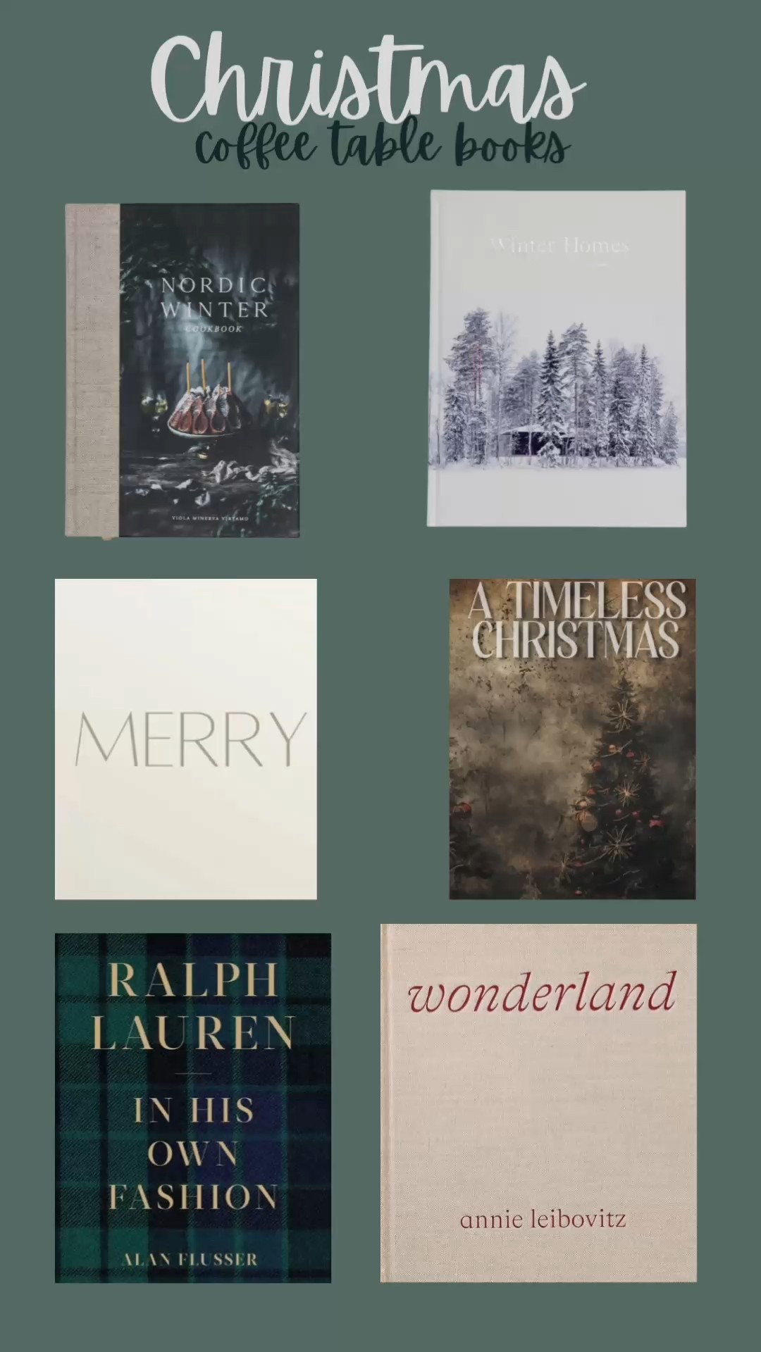 Christmas Coffee Table Books and Decor! Classic. Traditional. Vintage. Nordic. Cookbooks. 

#LTKSeasonal #LTKHoliday #LTKHome