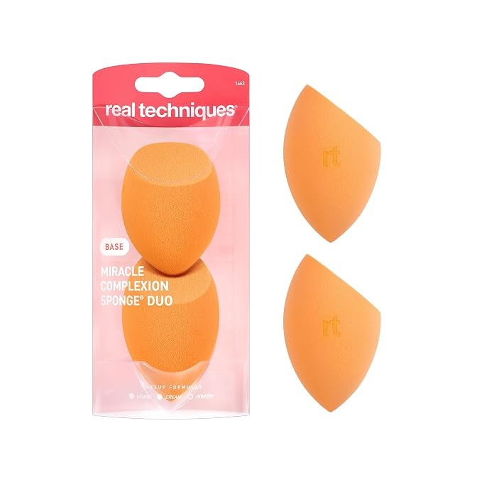 Real Techniques Miracle Complexion Sponge Duo, 2 Count | Amazon (US)