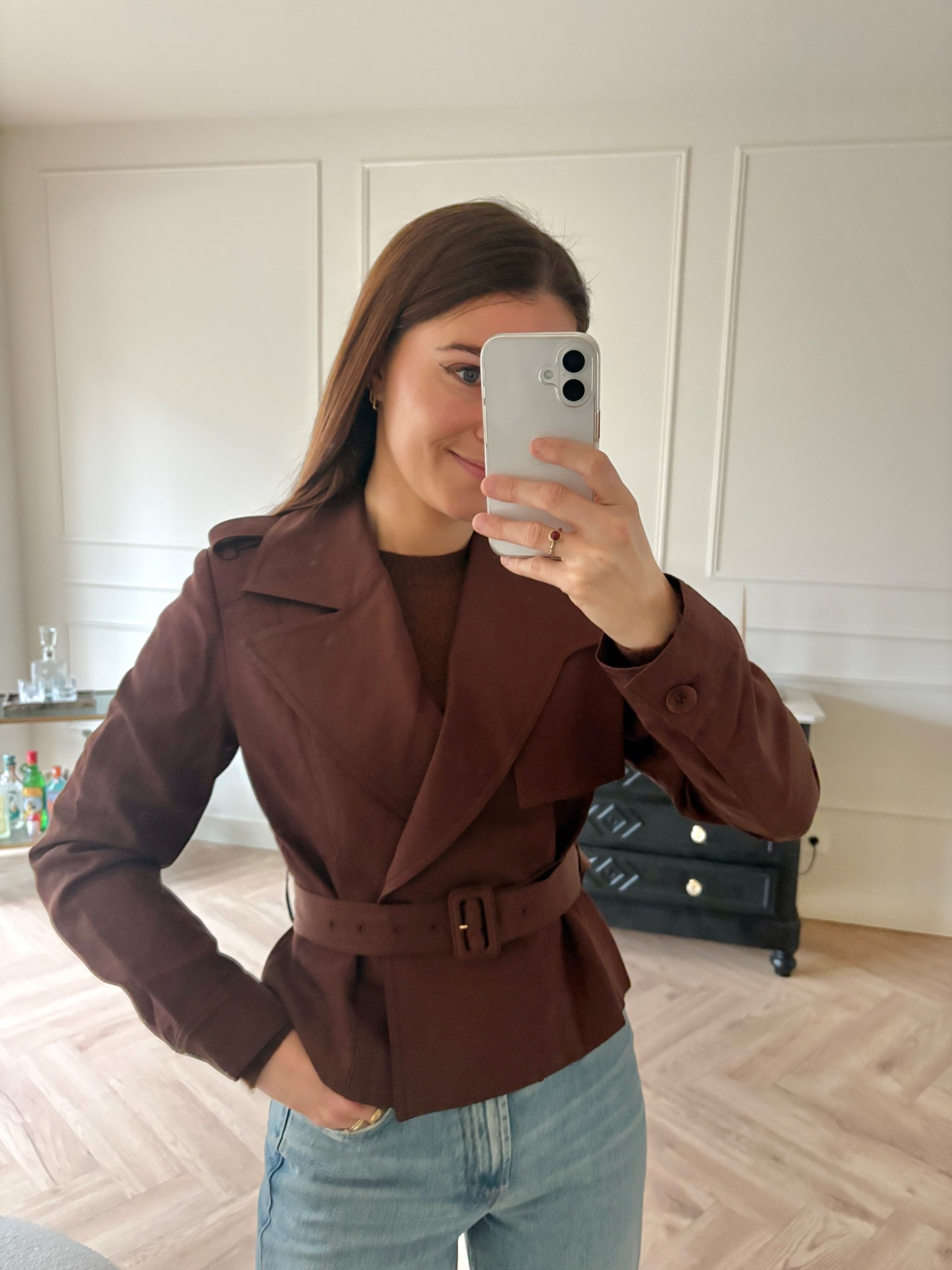 Cropped brown trench in brown 🤎👏🏼☺️

#LTKnederlands #LTKspring #LTKeurope