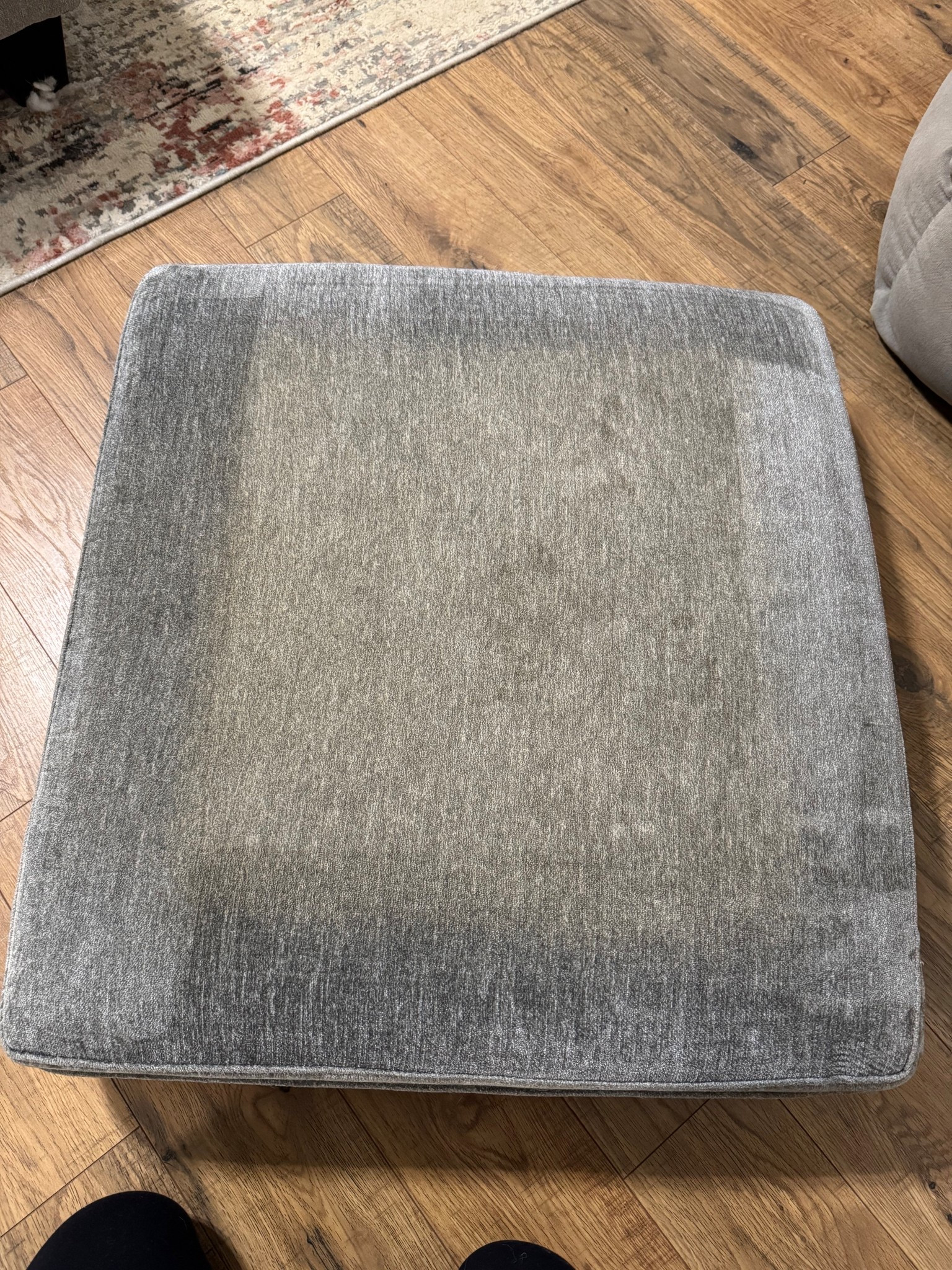 The Bissell Little Green is the best purchase EVER. I cleaned the outer edges of this couch cushion and look at the difference between the middle and the outer edges 🤯 I haven’t tried the mini version of this machine but I’m sure it’s just as good! 