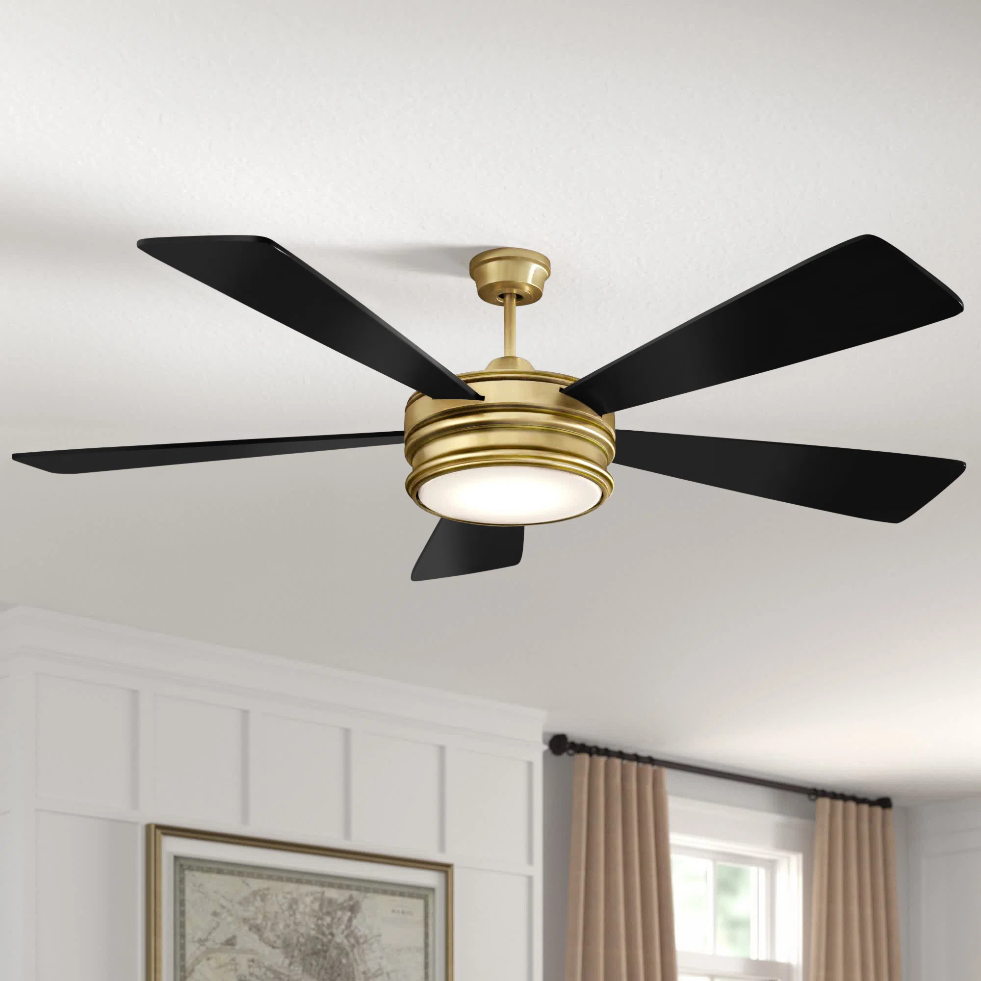 Braxton 52'' Ceiling Fan with LED Lights | Wayfair North America