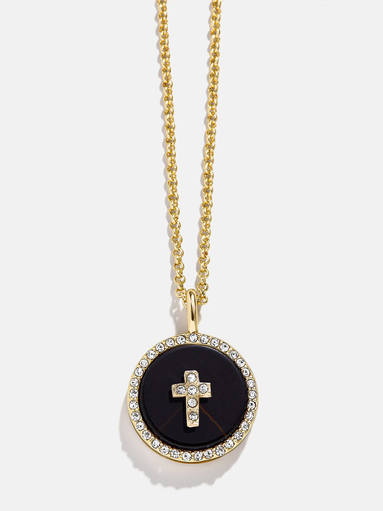 Semi-Precious Custom Medallion - Black Onyx | BaubleBar (US)