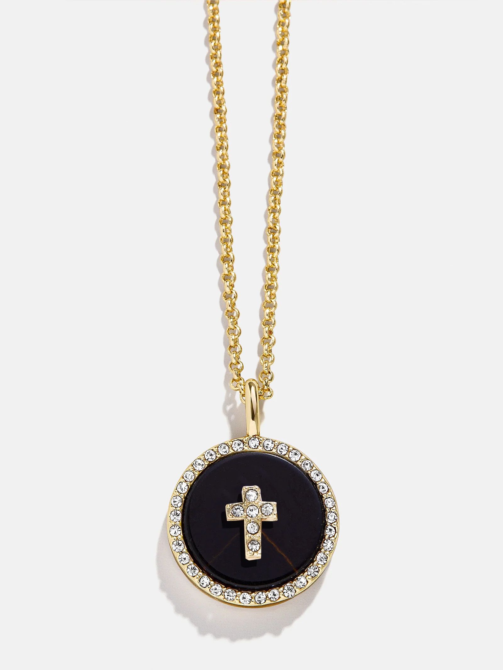 Semi-Precious Custom Medallion - Black Onyx | BaubleBar (US)