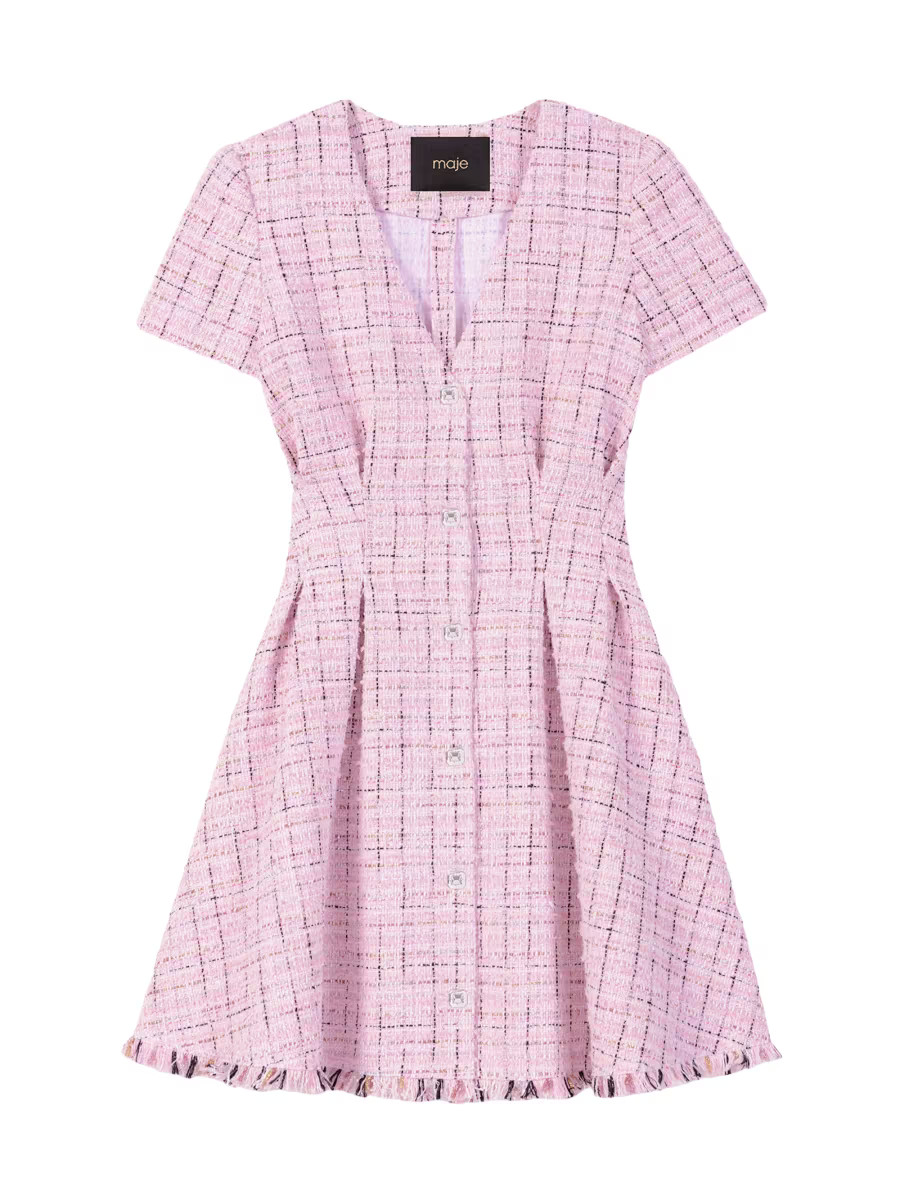 Tweed Babydoll Dress | Saks Fifth Avenue